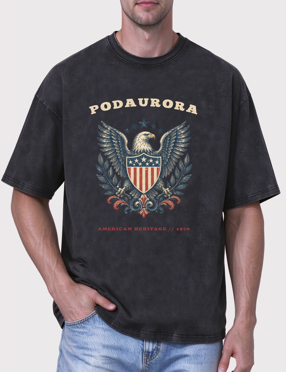 American Heritage No. 01 Acid Snow-Washed Tee | The Archive Series
