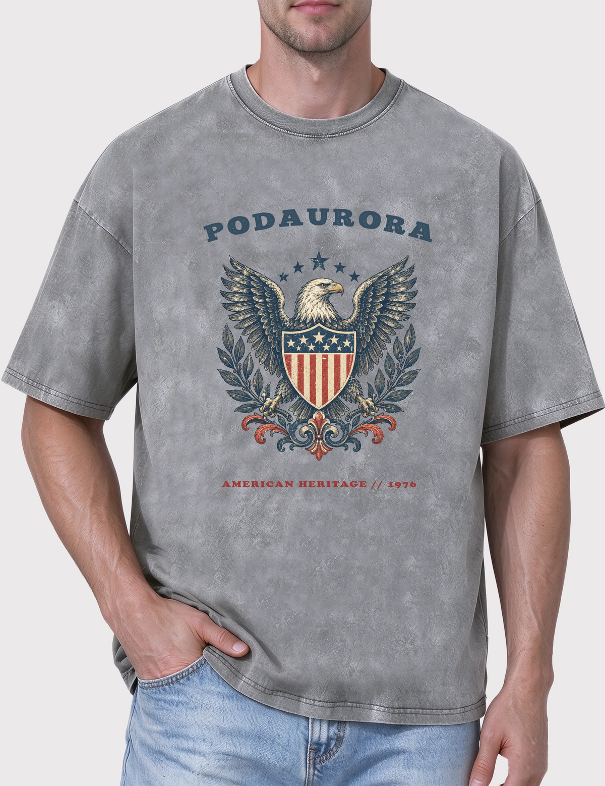 American Heritage No. 01 Acid Snow-Washed Tee | The Archive Series