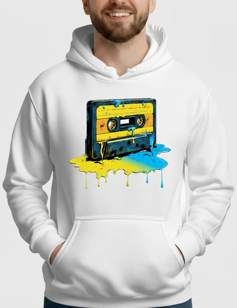 Liquid Frequency No. 02 - Melting Cassette Pop Art Hoodie | The Debris Series by Kaelo X image 0