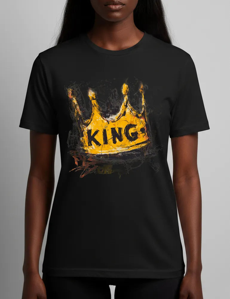 Sovereign Static No. 05 - Unisex Basquiat Style Crown Tee | The Debris Series by Kaelo X image 2