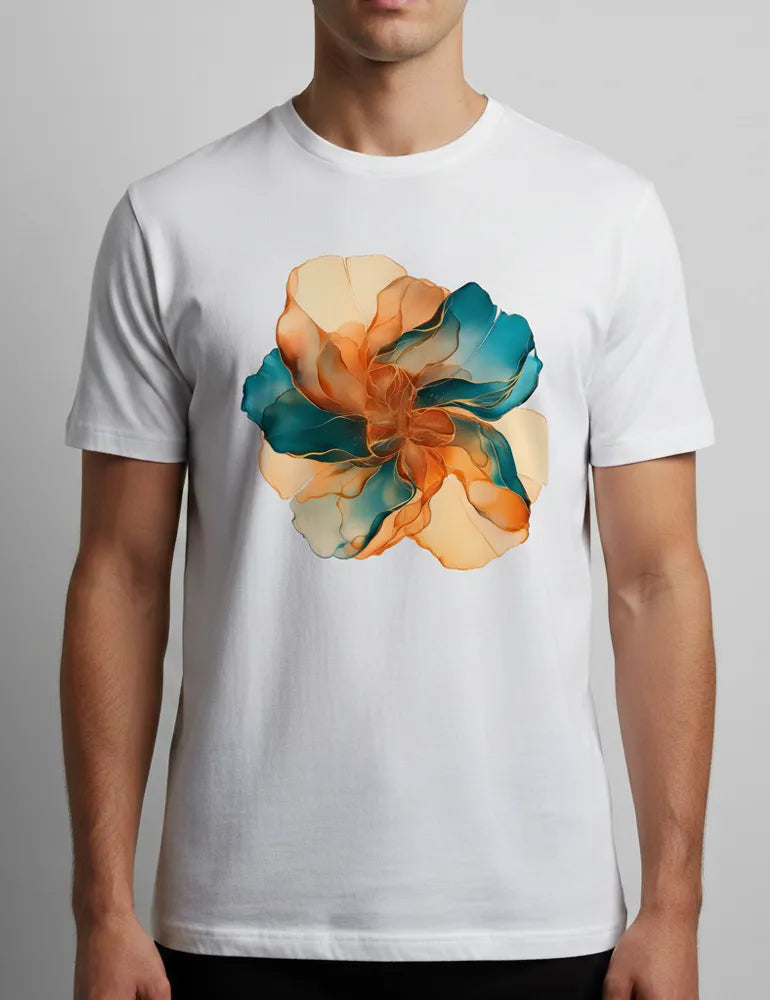 Solar Flare No. 01 - Unisex Lightweight Abstract Watercolor Tee | The Liquid Light Series image 3