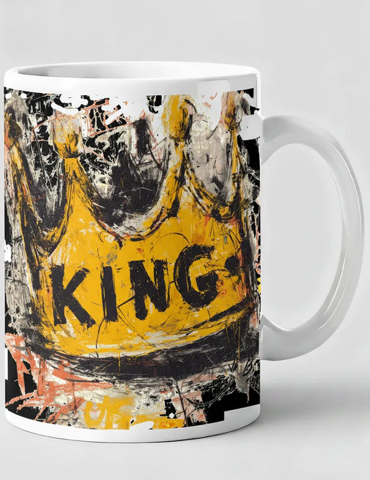 Sovereign Static No. 05 - Basquiat Style Crown Art Mug | Kaelo X Artist Series image 0