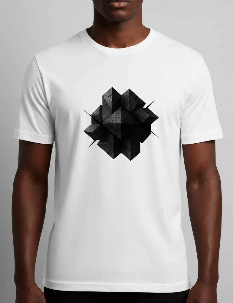 The Construct No. 01 - Unisex Brutalist Geometric Tee | Julian Hayes Signature Series image 3