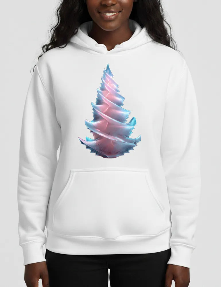 Radiant Spiral No. 02 - Frosted Glass 3D Tree Hoodie | Ryu Tanaka Signature Series image 3