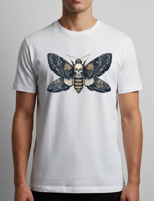 Silent Witness No. 08 - Unisex Death's-head Hawkmoth Etching Tee | Seraphina Black Signature Series image 0