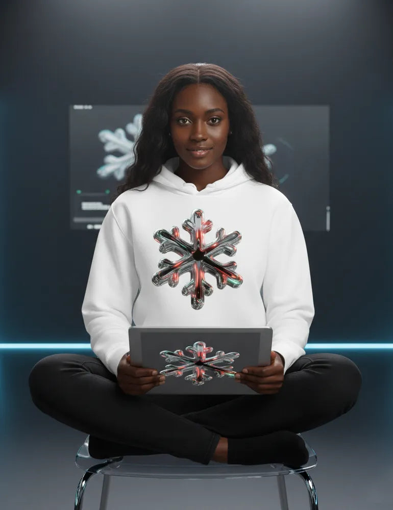 Chrome Snowflake No. 01 - 3D Iridescent Liquid Metal | Ryu Tanaka Signature Series image 5