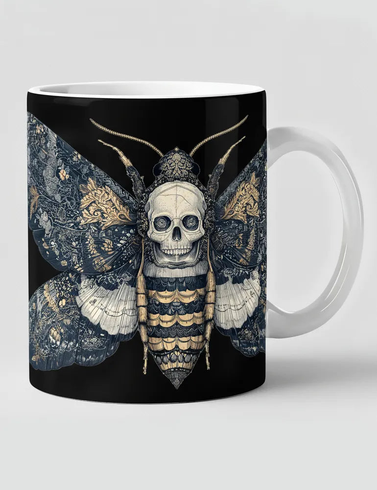 Silent Witness No. 08 - Death's-head Hawkmoth Art Mug | Seraphina Black Artist Series image 0