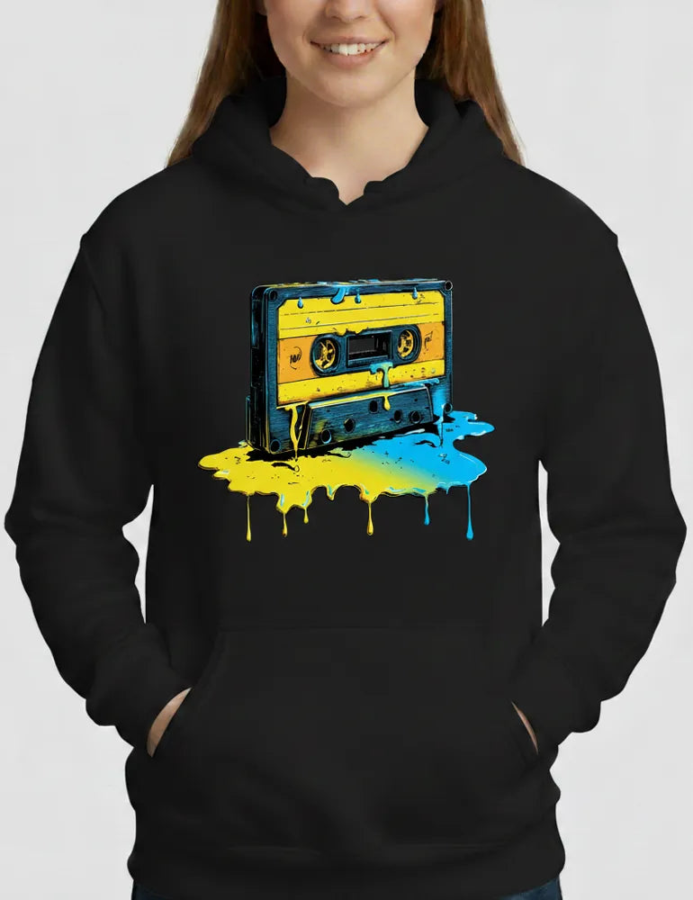 Liquid Frequency No. 02 - Melting Cassette Pop Art Hoodie | The Debris Series by Kaelo X image 3