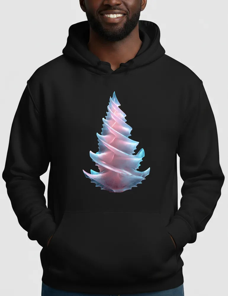 Radiant Spiral No. 02 - Frosted Glass 3D Tree Hoodie | Ryu Tanaka Signature Series image 0