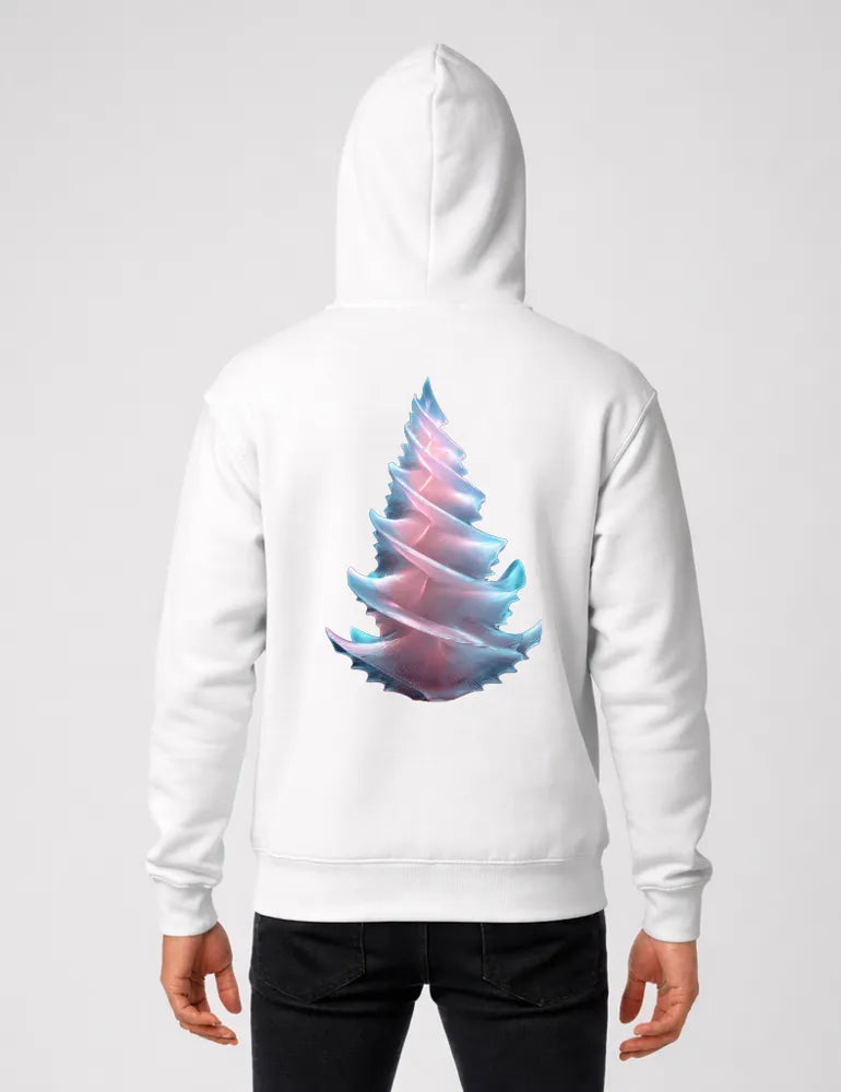 Radiant Spiral No. 02 - Frosted Glass 3D Tree Hoodie | Ryu Tanaka Signature Series image 0