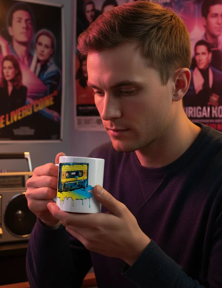 Liquid Frequency No. 02 - Melting Cassette Pop Art Mug | Kaelo X Artist Series image 1