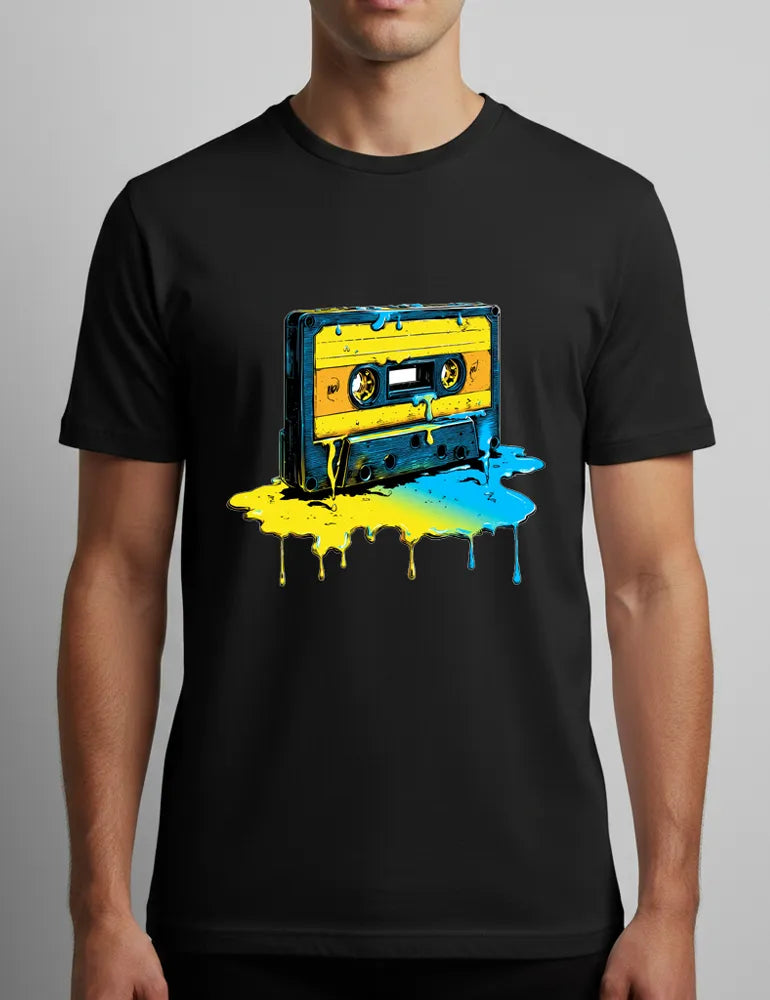 Liquid Frequency No. 02 - Unisex Melting Cassette Pop Art Tee | The Debris Series by Kaelo X image 3