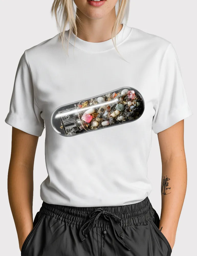 Chronos Capsule No. 08 - Unisex Sci-Fi Minimalist Graphic Tee | Digital Utopia Series by Ryu Tanaka image 3