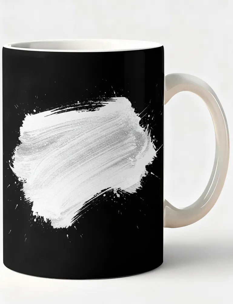 Kinetic Silence No. 01 Art Mug - Minimalist Sumi-e Ink Stroke image 0