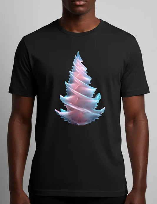Radiant Spiral No. 02 - Unisex 3D Frosted Glass Tree Tee | Ryu Tanaka Signature Series image 0