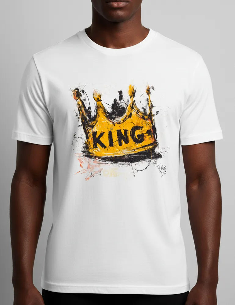 Sovereign Static No. 05 - Unisex Basquiat Style Crown Tee | The Debris Series by Kaelo X image 1