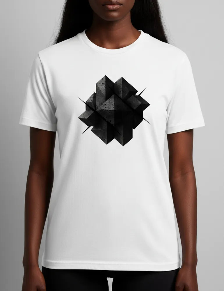 The Construct No. 01 - Unisex Brutalist Geometric Tee | Julian Hayes Signature Series image 1