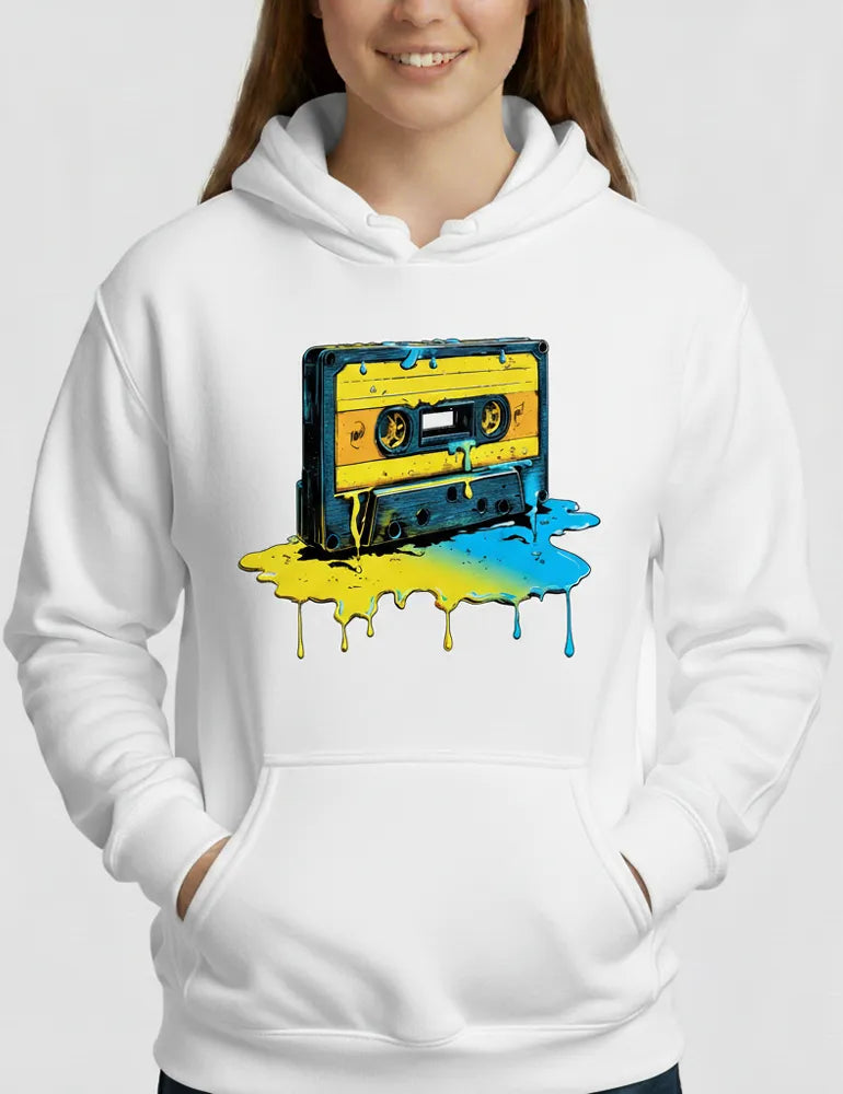 Liquid Frequency No. 02 - Melting Cassette Pop Art Hoodie | The Debris Series by Kaelo X image 2