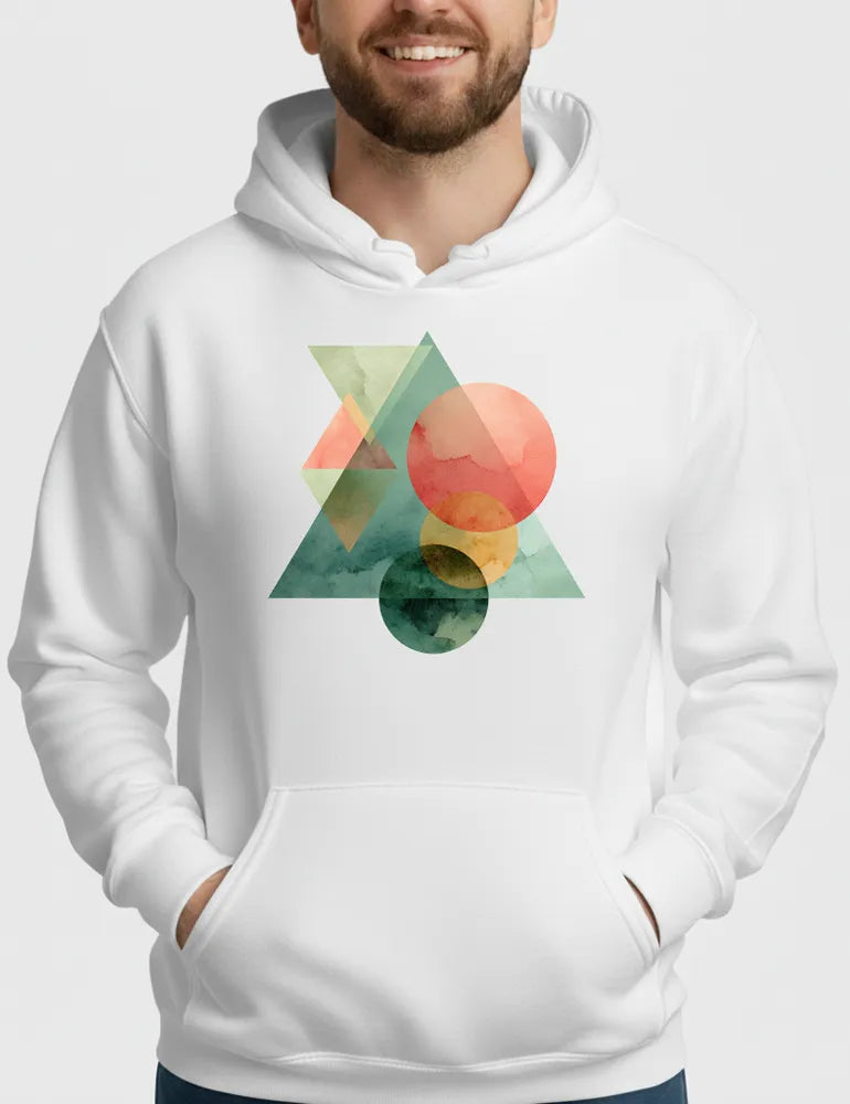 Solar Spectrum No. 09 - Vivid Geometric Watercolor Hoodie | The Liquid Light Series image 2