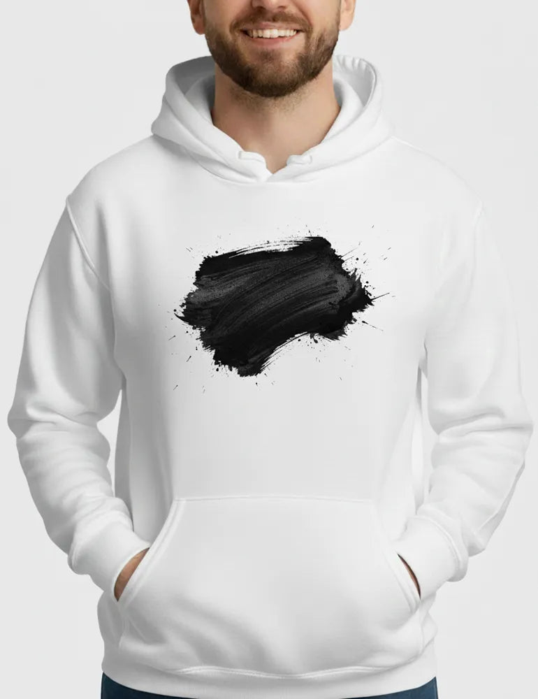 Kinetic Silence No. 01 Hoodie - Aggressive Sumi-e Ink Stroke image 0
