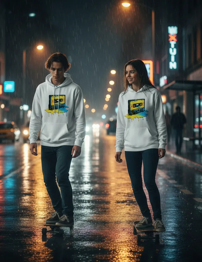 Liquid Frequency No. 02 - Melting Cassette Pop Art Hoodie | The Debris Series by Kaelo X image 4