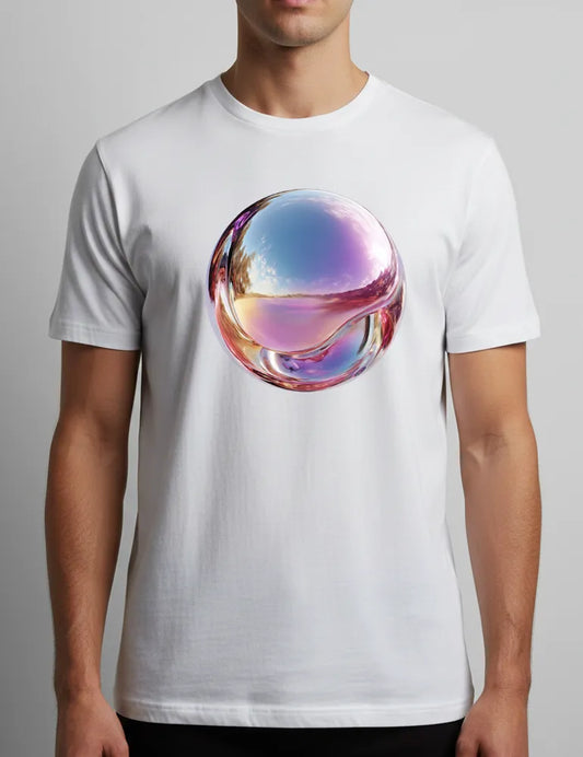 Iridescent Echo No. 05 - Unisex 3D Holographic Chrome Tee | Ryu Tanaka Signature Series image 0