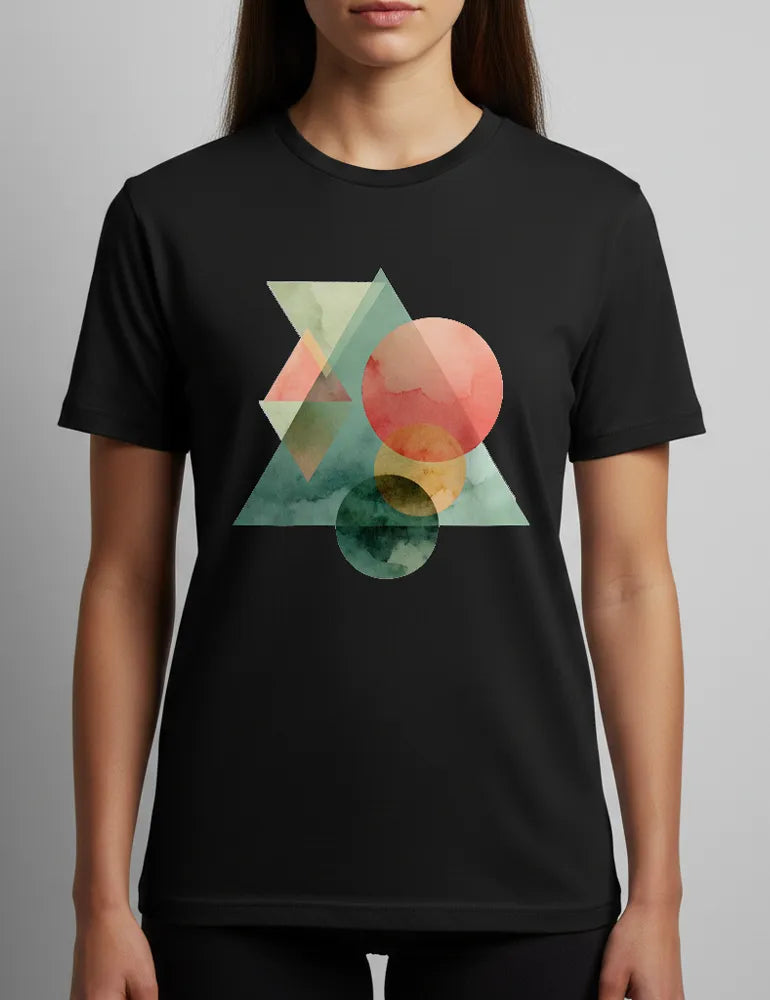 Solar Spectrum No. 09 - Unisex Vivid Geometric Watercolor Tee| The Liquid Light Series image 0