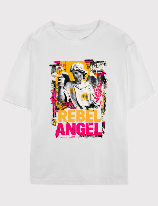 Angel Rebel- Unisex Premium Cotton Graphic Tee | The Angel Rebel Series by Kaelo X image 2