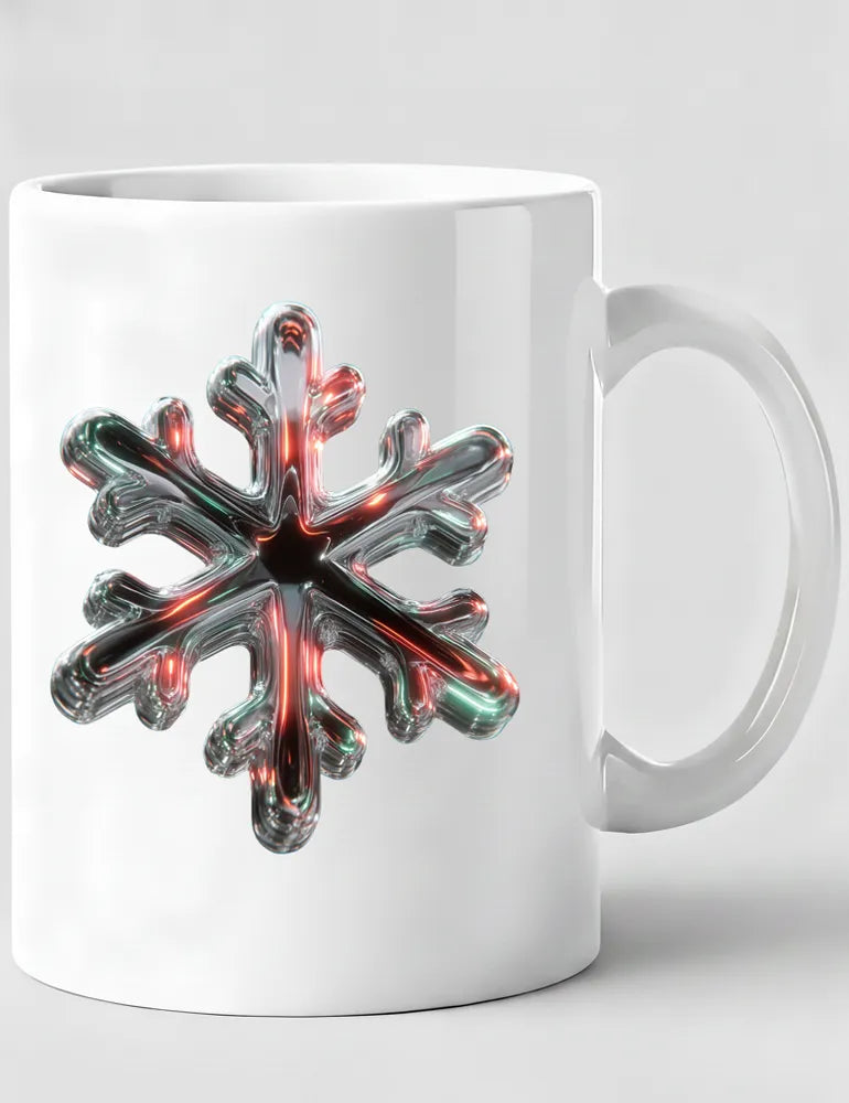 Chrome Snowflake No. 01 - 3D Iridescent Art Cap | 420G Heavyweight | Ryu Tanaka Artist Series image 0