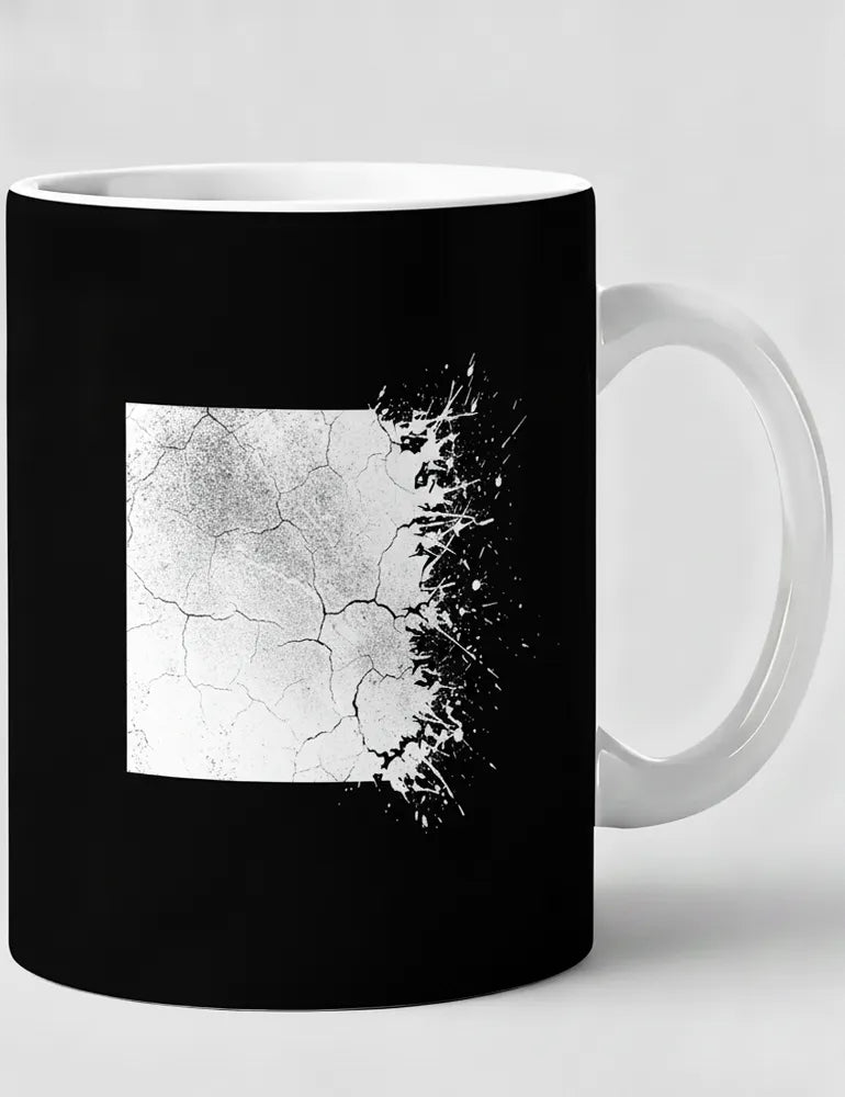 Eroded Order No. 05 - Distressed Grunge Square Art Mug | Julian Hayes Artist Series image 0
