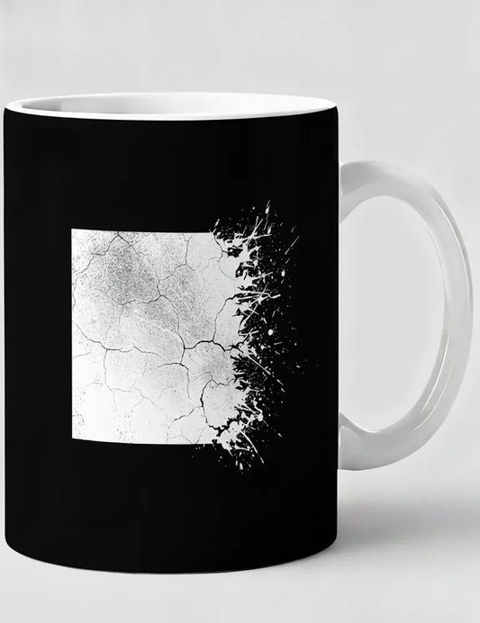 Eroded Order No. 05 - Distressed Grunge Square Art Mug | Julian Hayes Artist Series image 0